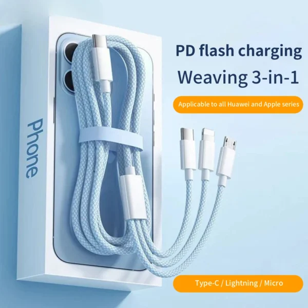 Braided 3 in 1 Charging Cable