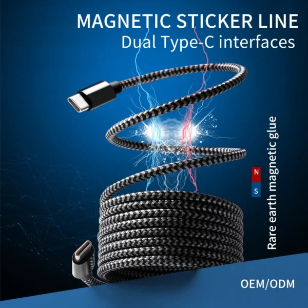 Magnetic Retractable Data Cable
