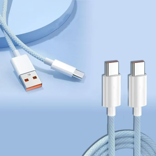 Color braided data cable